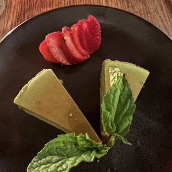 The Garden At Ditmas - Matcha cheesecake ($8) - Ramen Near Me - Brooklyn, New York The Garden At Ditmas - Matcha cheesecake ($8) - Ramen Near Me - Brooklyn, New York