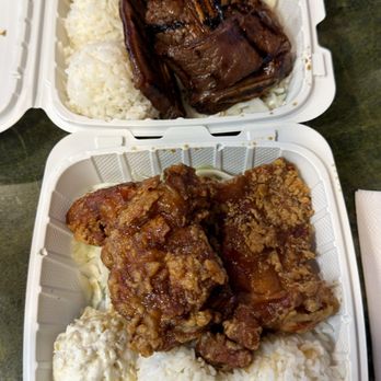 Da Hawaiian Kitchen - galbi and cpc plate - Hawaiian Near Me - Huntington Beach, California Da Hawaiian Kitchen - galbi and cpc plate - Hawaiian Near Me - Huntington Beach, California