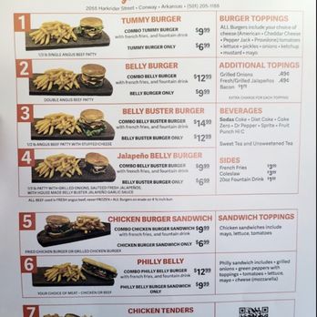 Belly Buster Burger - Menu - Burgers Near Me - Conway, Arkansas