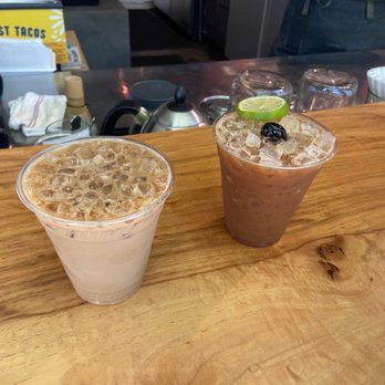 Houndstooth Coffee - Surprise latte and lime coconut latte - Coffee & Tea Near Me - Austin, Texas Houndstooth Coffee - Surprise latte and lime coconut latte - Coffee & Tea Near Me - Austin, Texas