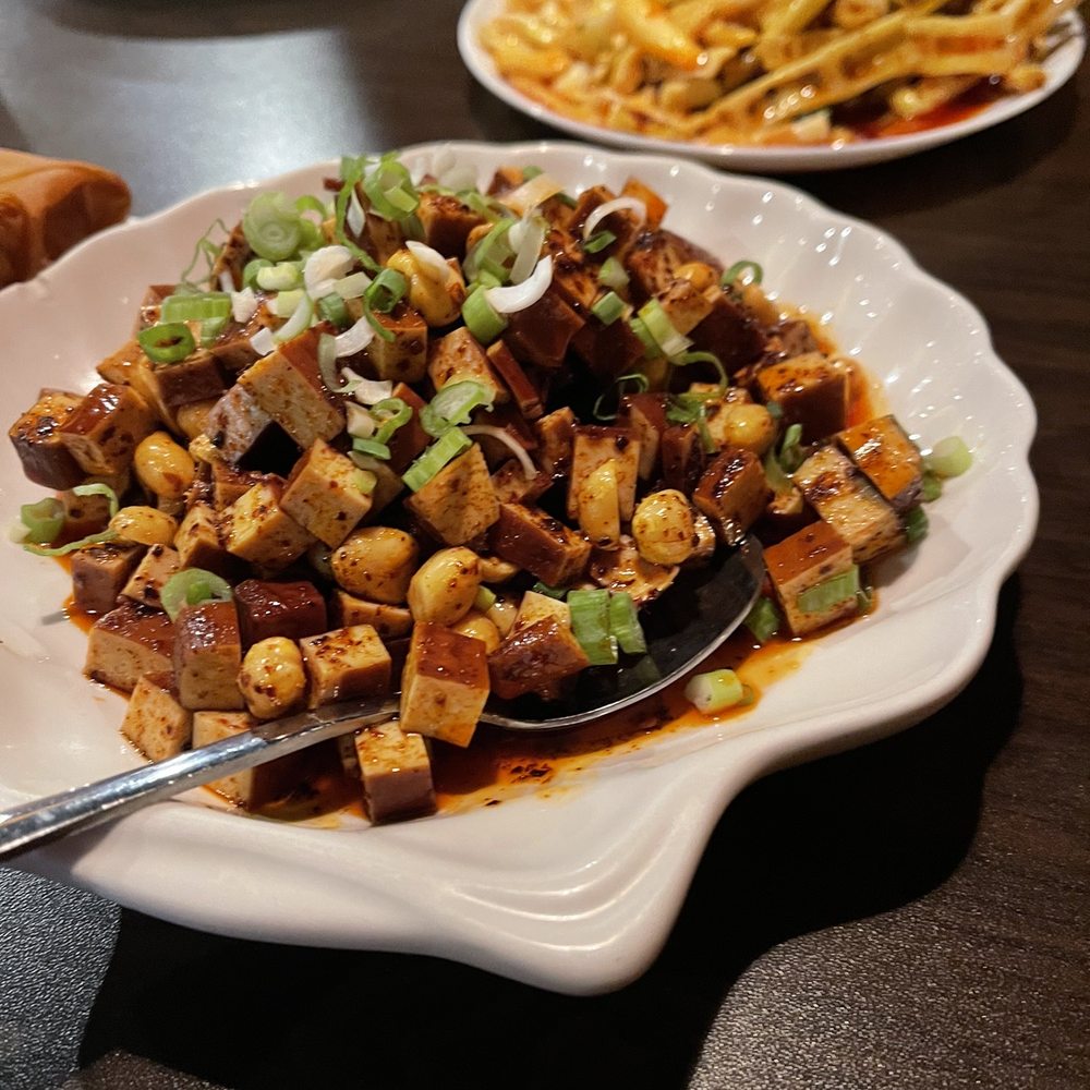 Grand Szechuan - Peanuts & Diced Tofu in Chili Sauce - tasty and flavorful (served slightly chilled, not hot) - Szechuan Near Me - Bloomington, Minnesota Grand Szechuan - Peanuts & Diced Tofu in Chili Sauce - tasty and flavorful (served slightly chilled, not hot) - Szechuan Near Me - Bloomington, Minnesota