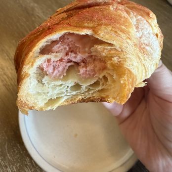 29th Parallel Coffee - Vienna - strawberry croissant inside - Coffee & Tea Near Me - Vienna, Virginia