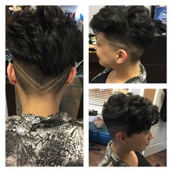 Pixie with undercut and design