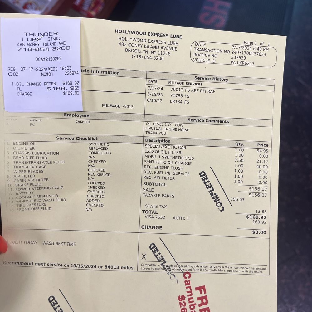 Bill of car Bill of car