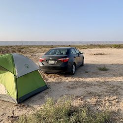 Mile 10 Dispersed Camping - I found a spot, parked my car and set up my tent at Mile 10. Look at how secluded this campsite was!