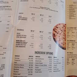 Aurelio's Pizza - Pizza Menu