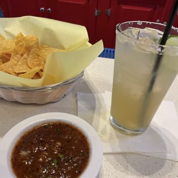 Rancho Grande Mexican Grill - Chips, salsa, and margarita on the rocks. - Mexican Near Me - Bakersfield, California