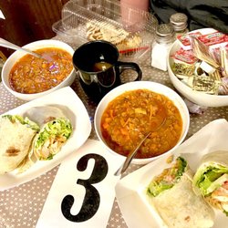 Heidi's Bakery & Cafe - Crispy Chicken Wrap and Russian Cabbage Soup