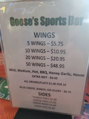 Menu photo 4 Goose's Sports Bar Largo, FL Menu photo 4 Goose's Sports Bar Largo, FL