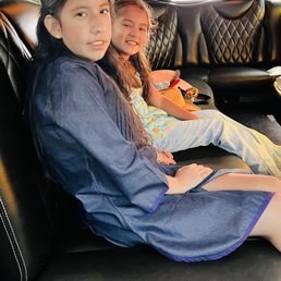 So excited in this beautiful limo So excited in this beautiful limo