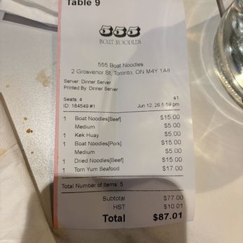 555 Boat Noodles - Thai Near Me - Toronto, Ontario