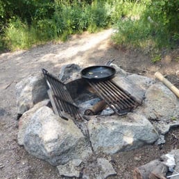 Fire pit provided in each campsite