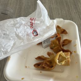 "Cream cheese ragoons" balls of crust "Cream cheese ragoons" balls of crust