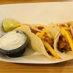 Loteria - Shrimp & mango tacos