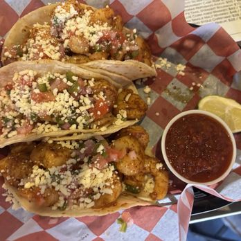 Left Turn Distillery - Shrimp tacos - Mexican Near Me - Albuquerque, New Mexico