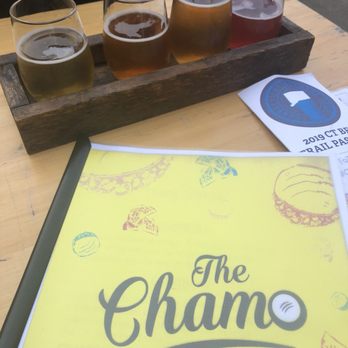 Half Full Brewery - The Chamo menu and beer flight - Breweries Near Me - Stamford, Connecticut