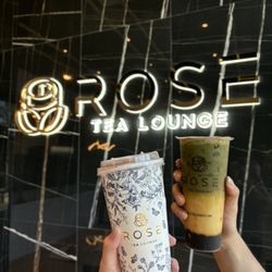 Rose Tea Lounge - Cupertino - Tiramisu milk tea, dirty boba matcha latte