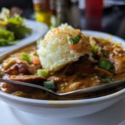 Nexus Brewery and Restaurant - $7.50 side of gumbo - quite good, but pricey
