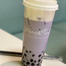 Taro milk tea with cheese foam Taro milk tea with cheese foam