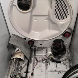 The Fixer Appliance Repair - Typical gas dryer, idler, pulley drum guide, bearing replacement