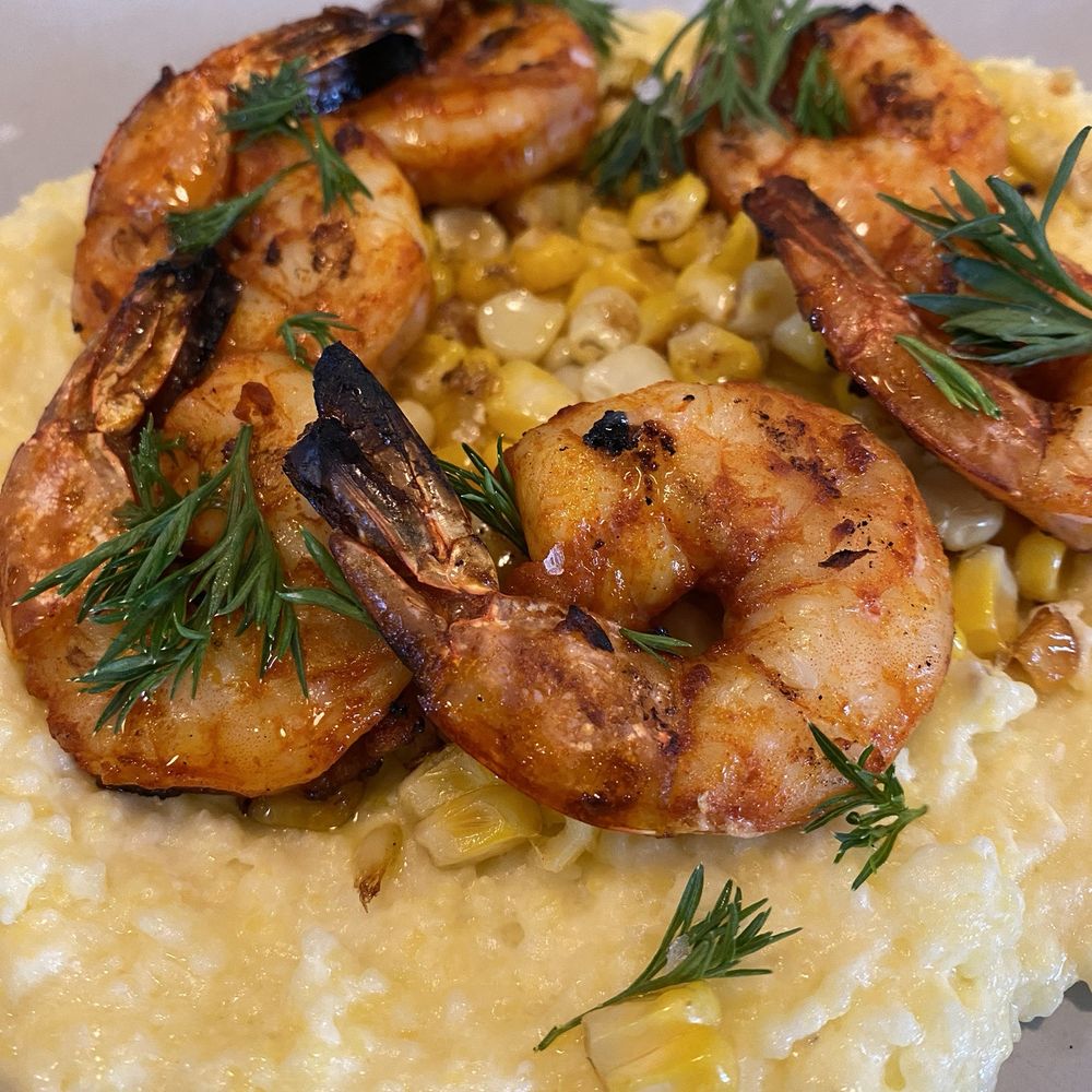 Cypress - Grilled shrimp & polenta - Mediterranean Near Me - McMinnville, Oregon