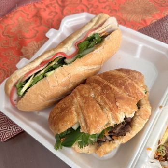 Nguyen Ngoc - Vietnamese Combination Sandwich (top left), Thit Nuong Croissant Sandwich (bottom right) - Vietnamese Near Me - Houston, Texas Nguyen Ngoc - Vietnamese Combination Sandwich (top left), Thit Nuong Croissant Sandwich (bottom right) - Vietnamese Near Me - Houston, Texas
