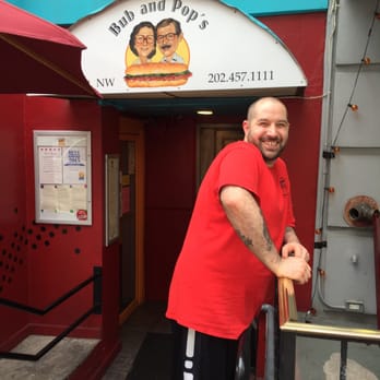 Bub and Pop's - This is the chef outside the front door! How cool is that!? Great smile! - Sandwiches Near Me - Washington, DC, District of Columbia