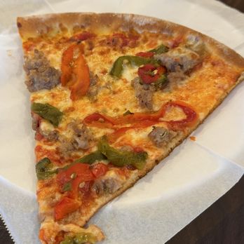 Ciao Cafe - Sausage and pepper slice - Pizza Near Me - Rocky Hill, Connecticut Ciao Cafe - Sausage and pepper slice - Pizza Near Me - Rocky Hill, Connecticut