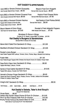Menu photo 2 Kat Daddy's BBQ & Grill Co Bremen, AL