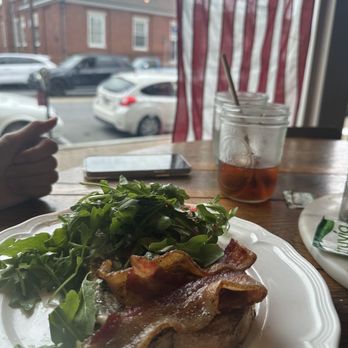 Black Valley Provender - Toad in a hole which is a fried egg with tomatoes, bacon and lettuce on freshly made sourdough toast. - Cafes Near Me - Everett, Pennsylvania