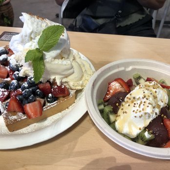 Waffle and Berry - Berries and Cream & Gluten free Acai bowl with berries and cream, honey & bee pollen - Waffles Near Me - Honolulu, Hawaii Waffle and Berry - Berries and Cream & Gluten free Acai bowl with berries and cream, honey & bee pollen - Waffles Near Me - Honolulu, Hawaii