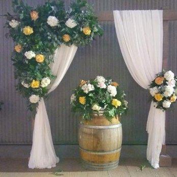 Hurst Ranch Historical Foundation - Our wedding Ceremony Decor. Arch provided by Hurst Ranch - Venues & Event Spaces Near Me - West Covina, California