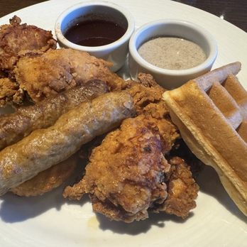 Southern Lights - Fried Chicken and Waffles with bacon - Steakhouses Near Me - Miami, Florida Southern Lights - Fried Chicken and Waffles with bacon - Steakhouses Near Me - Miami, Florida