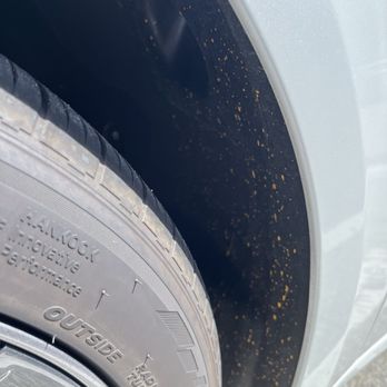 Inspire Motion Detailing - Before photo of paint splatter that had dried up. - Car Wash Near Me - Los Angeles, California