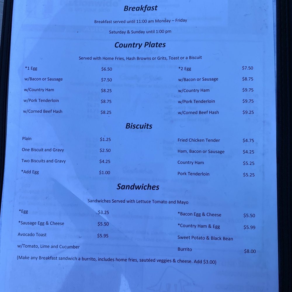 Marshall's Main Street Cafe - Menu - American Near Me - Marshall, North Carolina Marshall's Main Street Cafe - Menu - American Near Me - Marshall, North Carolina