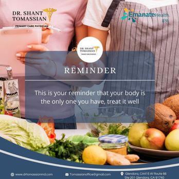 Shant Tomassian, MD - Always keep in mind that your body is the only one you have, treat it well! - Family Practice Near Me - Glendora, California Shant Tomassian, MD - Always keep in mind that your body is the only one you have, treat it well! - Family Practice Near Me - Glendora, California
