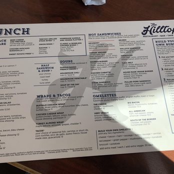 The Hilltop - The extensive lunch menu. - New American Near Me - Edina, Minnesota The Hilltop - The extensive lunch menu. - New American Near Me - Edina, Minnesota