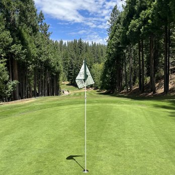 Sequoia Woods Country Club - View from the 15th green looking back at the tee, not much room left or right to miss - Country Clubs Near Me - Arnold, California Sequoia Woods Country Club - View from the 15th green looking back at the tee, not much room left or right to miss - Country Clubs Near Me - Arnold, California