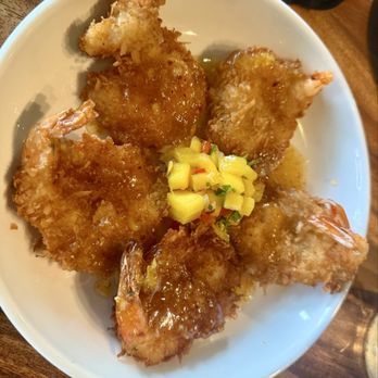 Seven Seas Bar and Grill - Crispy Coconut Shrimp $16 Sweet chili marmalade, mango salsa - Seafood Near Me - Vista, California Seven Seas Bar and Grill - Crispy Coconut Shrimp $16 Sweet chili marmalade, mango salsa - Seafood Near Me - Vista, California