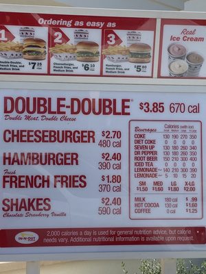 Menu photo 6 In-N-Out Burger Las Vegas, NV