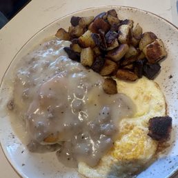 Biscuits & Turkey Sausage Gravy With Eggs