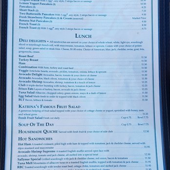 Katrina's Cafe - menu as of Feb 2020 - Breakfast & Brunch Near Me - Auburn, California