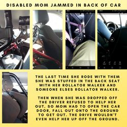 IntelliRide - My DISABLED mom was JAMMED into the back of a car.