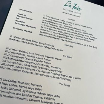 La Foret - French Near Me - San Jose, California