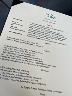 Menu photo 2 La Foret San Jose, CA