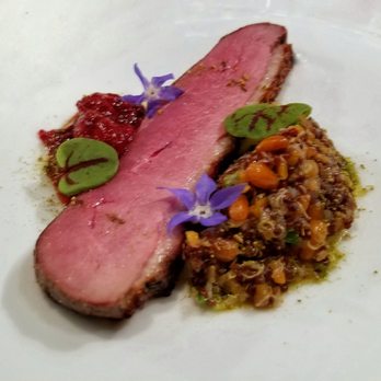 The Kitchen Restaurant - Late Spring Menu 2019: Pan Roasted Sonoma Peking Duck Breast, Rhubarb Compote, Red Quinoa, Pine Nut & Spruce - New American Near Me - Sacramento, California The Kitchen Restaurant - Late Spring Menu 2019: Pan Roasted Sonoma Peking Duck Breast, Rhubarb Compote, Red Quinoa, Pine Nut & Spruce - New American Near Me - Sacramento, California