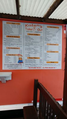 Menu photo 1 Kalen's Take Out Digby, NS Menu photo 1 Kalen's Take Out Digby, NS