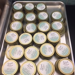 Mmmm yummy soothing, hydrating, healing shea butter and lavender or sandalwood balms. One of my top sellers for post Sugaring homecare.