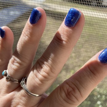Lanny Nails - Gel Nail: Blue Sparkle! - Nail Salons Near Me - Los Angeles, California Lanny Nails - Gel Nail: Blue Sparkle! - Nail Salons Near Me - Los Angeles, California