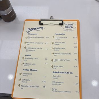 Favorite Coffee Museum - Menu - Coffee & Tea Near Me - Whittier, California Favorite Coffee Museum - Menu - Coffee & Tea Near Me - Whittier, California